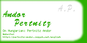 andor pertnitz business card